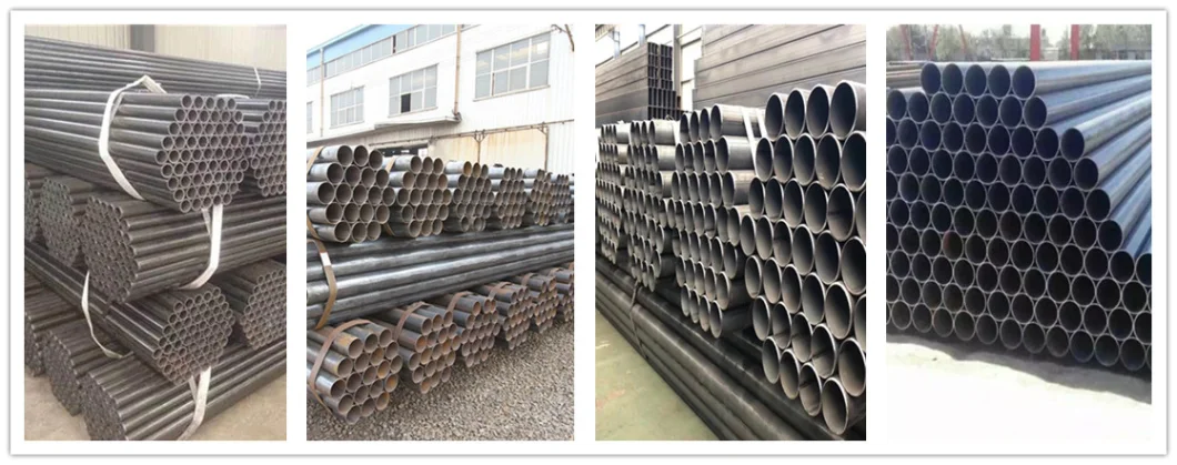 Carbon Welded Steel Pipe, ERW Steel Tube, Round Hollow Section in China