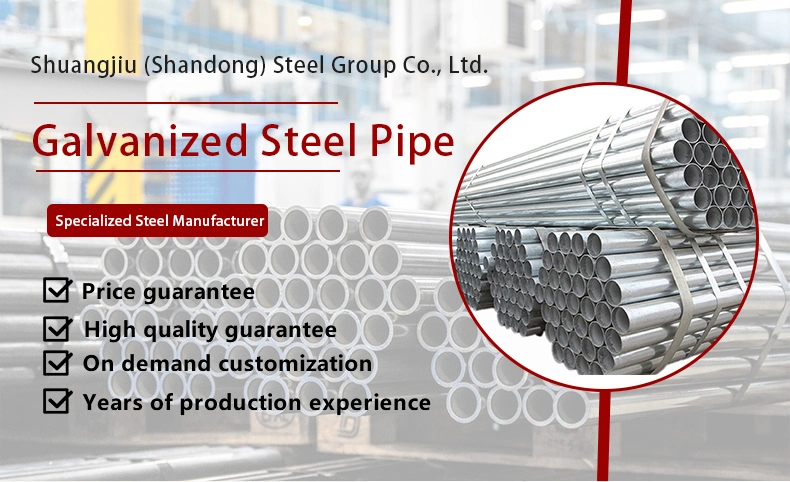 Hot Dipped Galvanized Steel Pipe Size 1/2 3/4 1&quot;2&quot;1.5&quot;Inch Gi Pipe Pre Galvanized Steel Galvanized Tube Pipe
