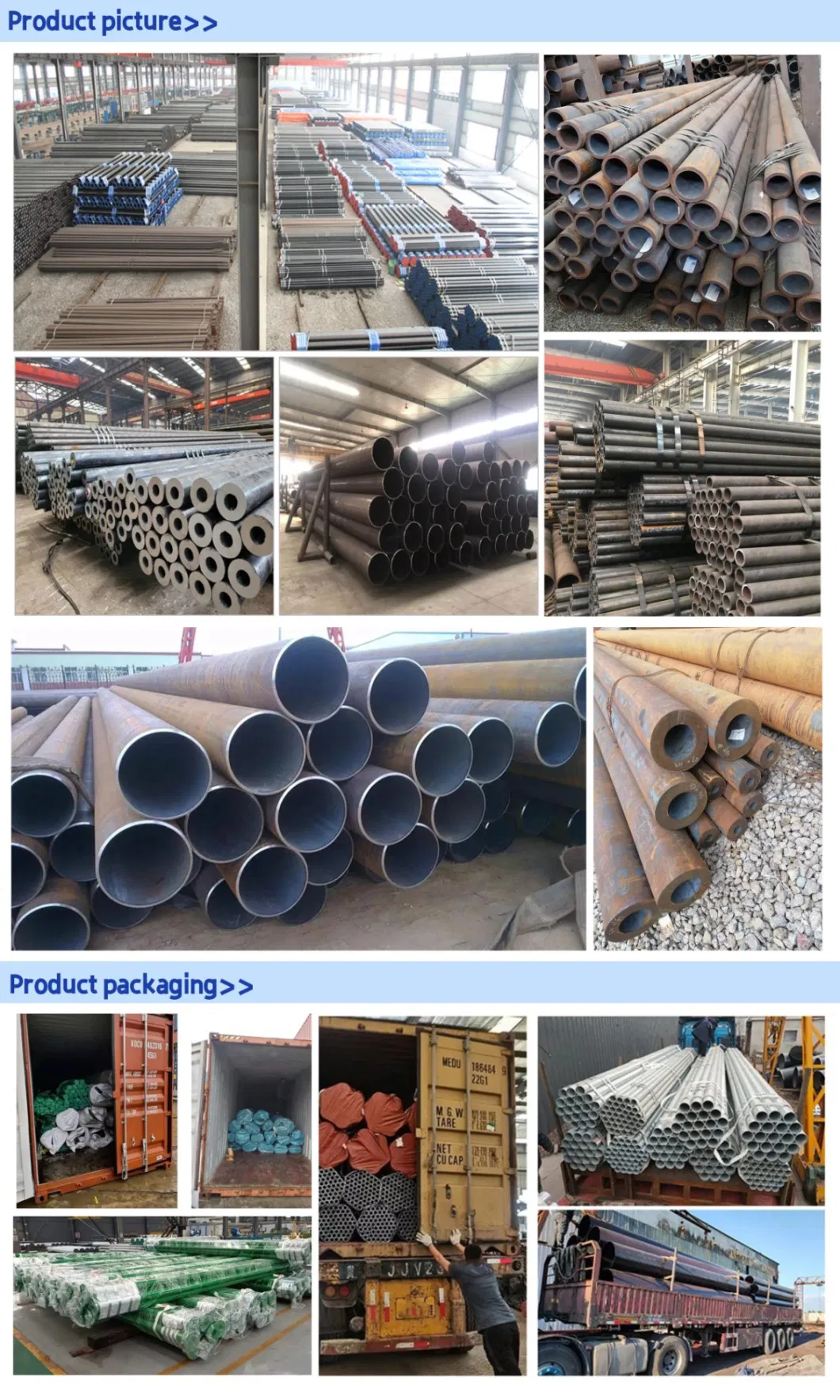 High Standard Direct Selling Steel Carbon Tube Seamless Line Pipe Mild Carbon Steel Tube Round Square Rectangle SSAW Sawl API 5L CS ERW Welded Steel Pipe