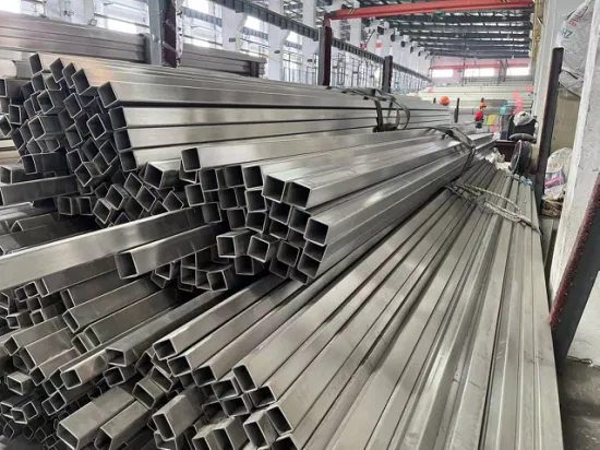 Stainless Steel Square Pipe/Tube Decorative AISI 201 304 Hairline Hollow Section