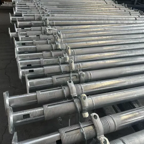 Telescopic Steel Scaffold Galvanized Prop Formwork Construction Shoring Post Suporte De Andaime Part Steel Props Nut Shore Scaffolding System Acrow Prop 