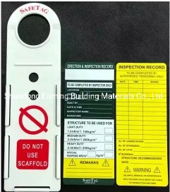 ABS Plastic Scaffolding 10 Holders Scaffold Tags Inspection Cards 2 Marker Pens