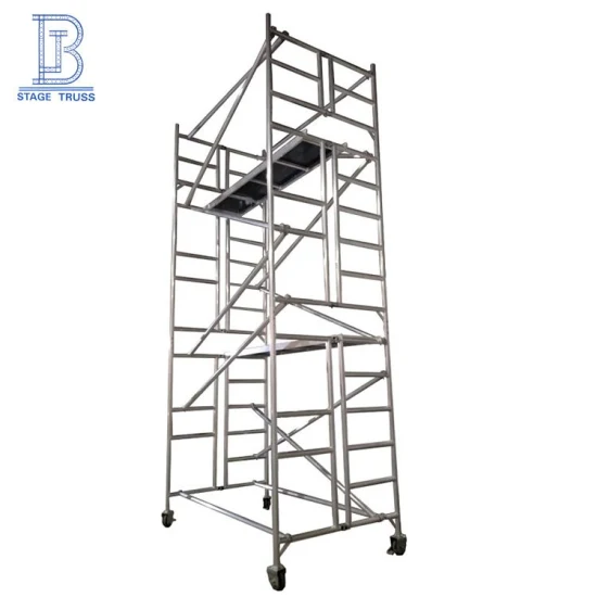 Aluminum Alloy Folding Scaffolding, Mobile Aluminum Frame Work Platform, Building Climbing Platform Engineering H